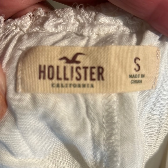 HOLLISTER white lace twist back halter knee length dress size SMALL. - Picture 7 of 7